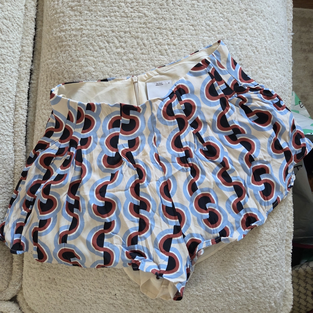 Women's Retro Wave Skort in Blue & Red